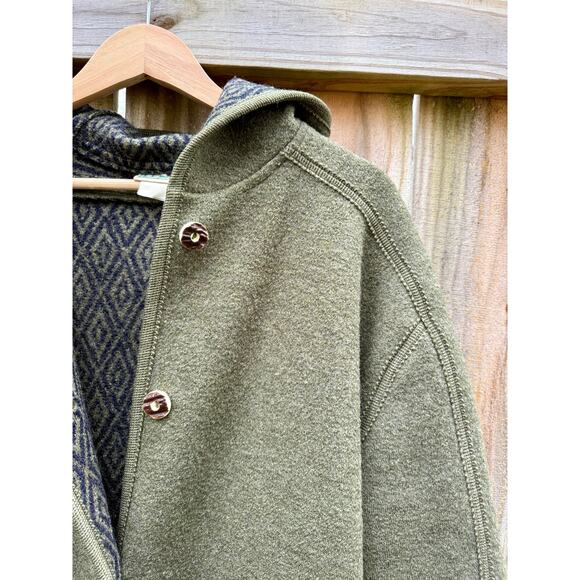 L.L. Bean Forest Green Hooded Utility Jacket - Picture 7 of 10